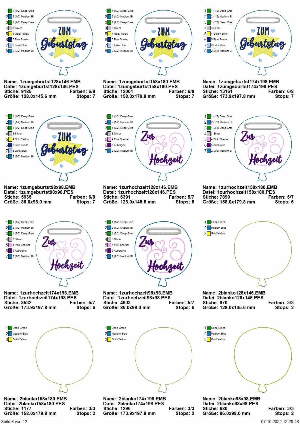 Stickdatei Set Ballon-Stabdeko ITH Seite 6