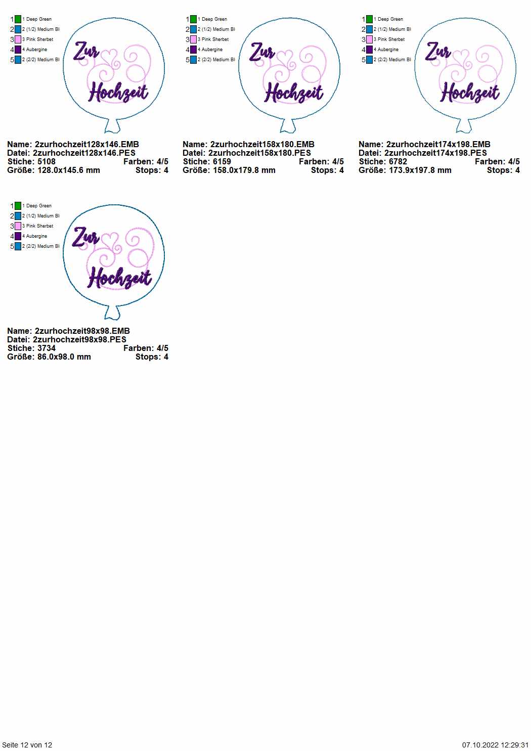 Stickdatei Set Ballon-Stabdeko ITH Seite 12