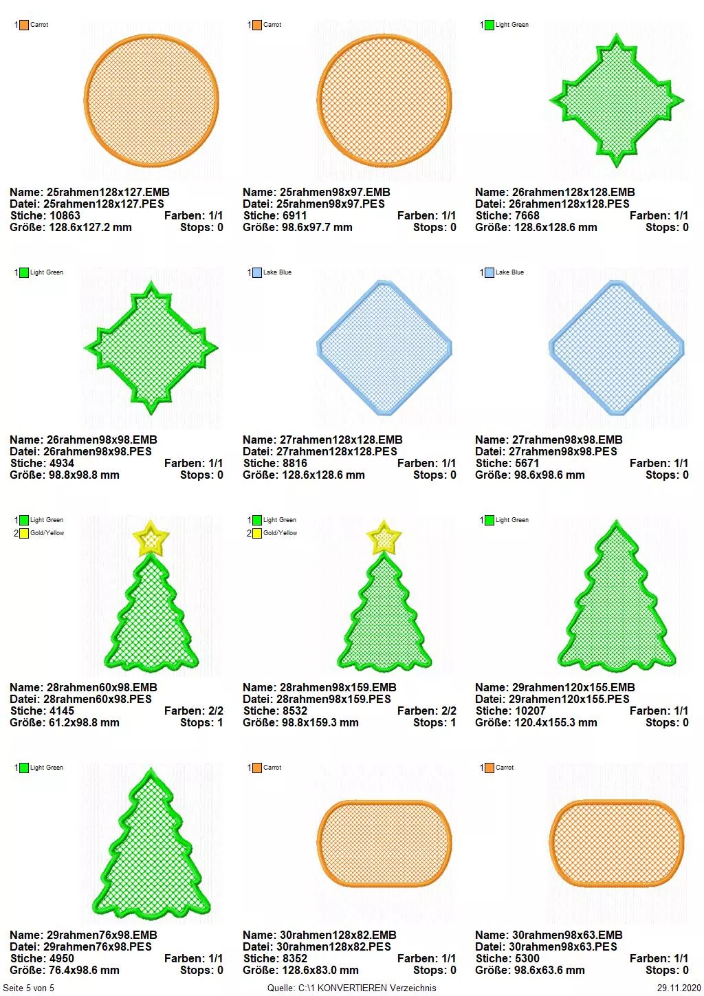 Stickdatei Set Colorful Labels Handtuchmotive als Hintergrund für Namen / Initialien Seite 5