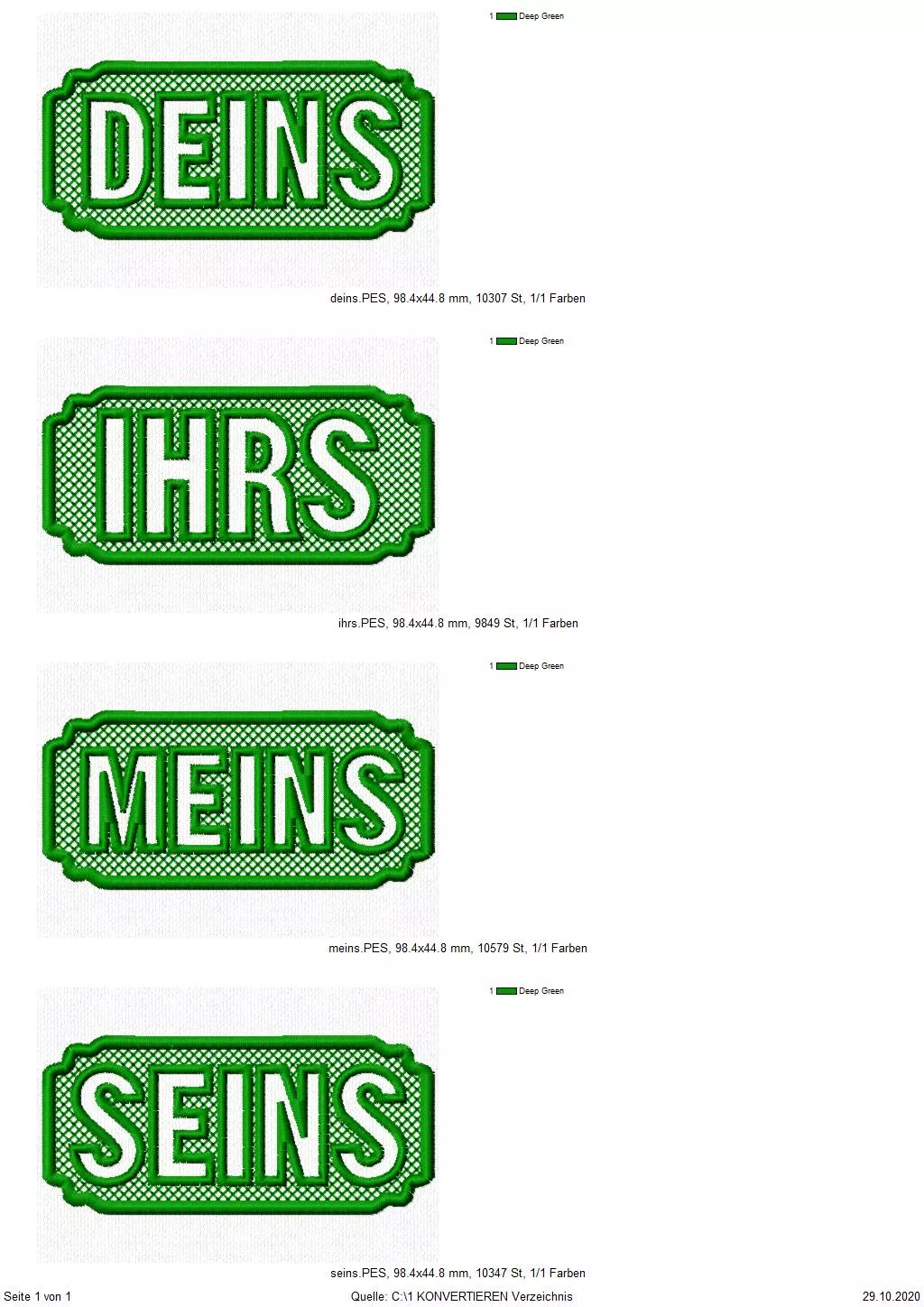 Freebie Stickdatei Set Handtuchmotive