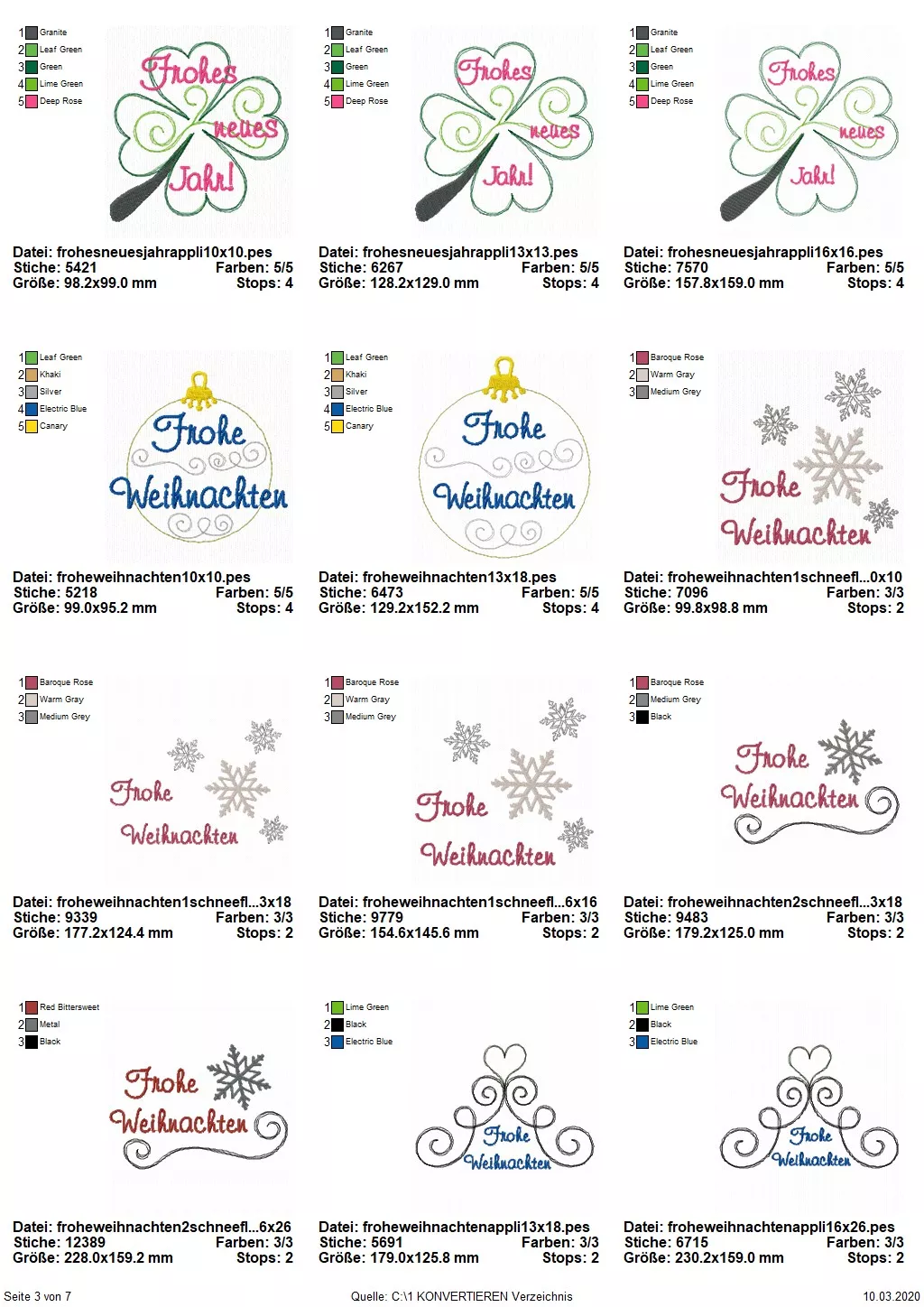 Stickdatei Set für alle Fälle Seite 3