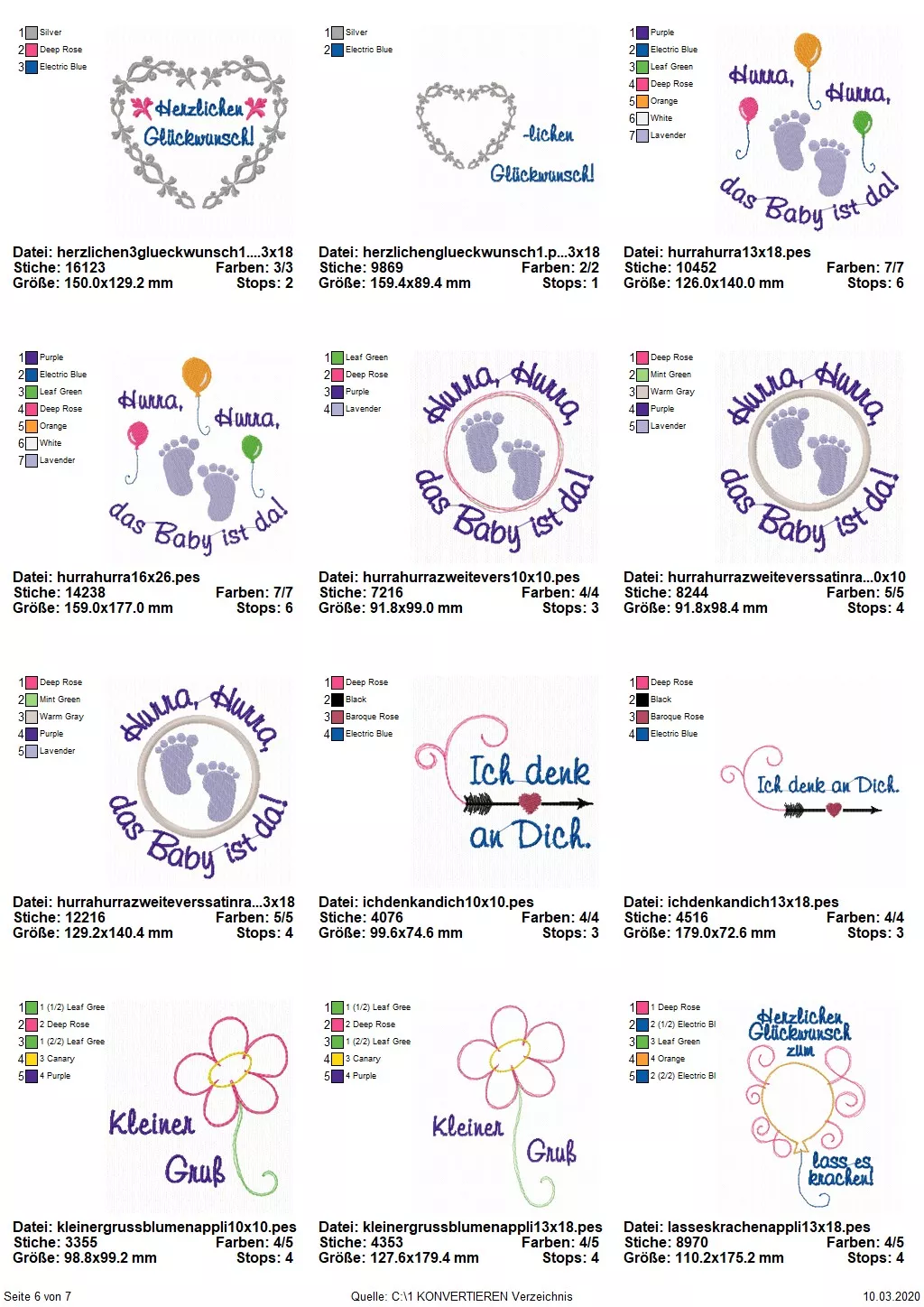 Stickdatei Set für alle Fälle Seite 6