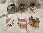 Preview: Stickdatei Set ITH Anhänger Christmas Faces Preview: Stickdatei Set ITH Anhänger Christmas Faces
