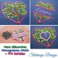 Preview: Stickdatei Set Monogramm Motiv Baum inkl. ITH Schild