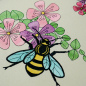Preview: Stickdatei Biene 2 (div. Größen) Vollstick + Florale Motive Preview: Stickdatei Biene 2 (div. Größen) Vollstick + Florale Motive