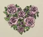Preview: Stickdatei Blumenherz Lineart mit und ohne Vollstickflächen + einzelne Rose extra Preview: Stickdatei Blumenherz Lineart mit und ohne Vollstickflächen + einzelne Rose extra