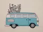Preview: Stickdatei Retro Camper - Hippie Bus