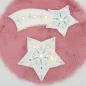 Preview: Stickdatei Set ITH Christmas Lights Vol. 2 Sternschnuppe und Stern in weiß mit Türkisen und Silbernen Akzenten