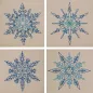 Preview: Vier Schneeflocken zweifarbig in Linienoptik 1-4 Preview: Vier Schneeflocken zweifarbig in Linienoptik 1-4
