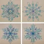 Preview: Vier Schneeflocken zweifarbig in Linienoptik 9-12 Preview: Vier Schneeflocken zweifarbig in Linienoptik 9-12