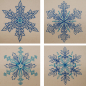Preview: Stickdatei Set 12 Snowflakes (10x10)