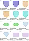 Preview: Stickdatei Set Colorful Labels Handtuchmotive als Hintergrund für Namen / Initialien