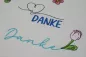 Preview: Stickdatei Danke mit einer Tulpe.