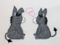 Preview: Stickdatei Set Donkeylove Doodle Applikation in diversen Größen