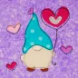 Preview: Doodle Applikation Gnom mit Herzchen