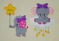Preview: Stickdatei Set Elefanten (Vollstick) - ideal für Geschenke zur Geburt