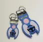 Mobile Preview: ITH Engel-Schlüsselanhänger in blau mit weißen Engelsflügeln