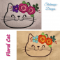 Preview: Stickdatei Set Floral Cat Preview: Stickdatei Set Floral Cat