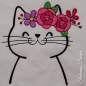 Mobile Preview: Stickdatei Set Floral Cat