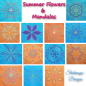Preview: Stickdatei Set Summer Flowers & Mandalas (div. Größen)