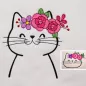Preview: Stickdatei Set Floral Cat