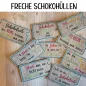 Preview: Schokohüllen ausgestickt mit Sprüchen