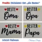 Preview: Freebie Stickdatei Set "die Besten" Preview: Freebie Stickdatei Set "die Besten"