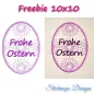 Mobile Preview: Freebie Stickdatei Frohe Ostern (10x10)
