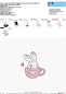 Preview: Übersicht Freebie Stickdatei Bunny in a Cup