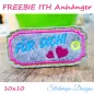 Preview: Freebie Stickdatei ITH Anhänger Für Dich (10x10) Preview: Freebie Stickdatei ITH Anhänger Für Dich (10x10)