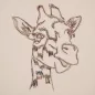 Preview: Stickdatei Giraffe Scribble in mehreren Farben
