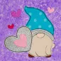 Preview: Doodle Applikation Gnom mit Herzchen