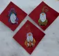 Preview: 3 Gnome auf Filz ausgestickt.