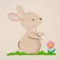 Preview: Stickdatei Set Sweet Easter Vollstick-Motive Hase auf Wiese vor Blume sitzend