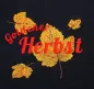 Preview: Herbstblätter in gelb und orange Tönen mit rotem Schriftzug Goldener Herbst