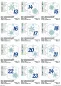 Preview: Stickdatei Set ITH Adventskalenderanhänger Übersicht Anhänger Zahlen 13-24