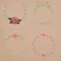 Preview: Stickdatei Set florale Rahmen + Schriftzüge Preview: Stickdatei Set florale Rahmen + Schriftzüge