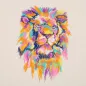Preview: Stickdatei Lion Löwenkopf aus vielen verschiedenen Farben