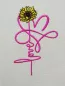 Preview: Schriftzug Love mit Herz und einer Sonnenblume.