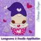 Preview: Stickdatei Lovegnome 2 Gnom auf Cupcake Doodle-Applikation