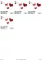 Mobile Preview: Stickdatei Set 5in1 Lovegnome Doodle-Applikationen, Übersicht zeigt 4 Motive. Alle aus rosa, rotem und pinkem Herz als Trilogie.