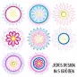 Preview: Stickdatei Set 8 Mandalas Line Art