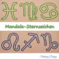 Preview: Stickdatei Set Mandala Sternzeichen Symbole inkl. ITH Anhänger
