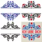 Preview: Monogramm Ornamente Stickdateien im barocken Stil.