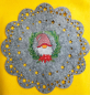 Preview: Christmas Gnome auf ein Tischset aus Filz gestickt.