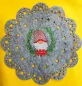 Preview: Christmas Gnome auf ein Tischset aus Filz gestickt.