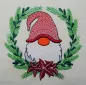 Mobile Preview: Stickdatei Set Christmas Gnomes (ab 10x10) mit roter Mütze und Weihnachtssternen.