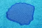 Preview: Stickdatei Set Maritime Handtuch Motive Embossed 10x10, Foto zeigt mittelblauen  Frotteestoff mit dunkelblauer Bestickung: Muschelumrandung mit gemusterter Füllfläche.