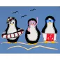 Preview: Set Pinguine Applikation mit Badehose Schnorchen und Schwimmring