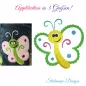 Preview: Stickdatei Schmetterling Applikation in 3 Größen Preview: Stickdatei Schmetterling Applikation in 3 Größen